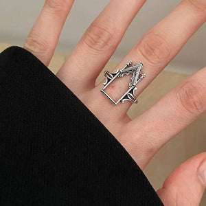 Gothic Arch Window Sterling Silver Ring