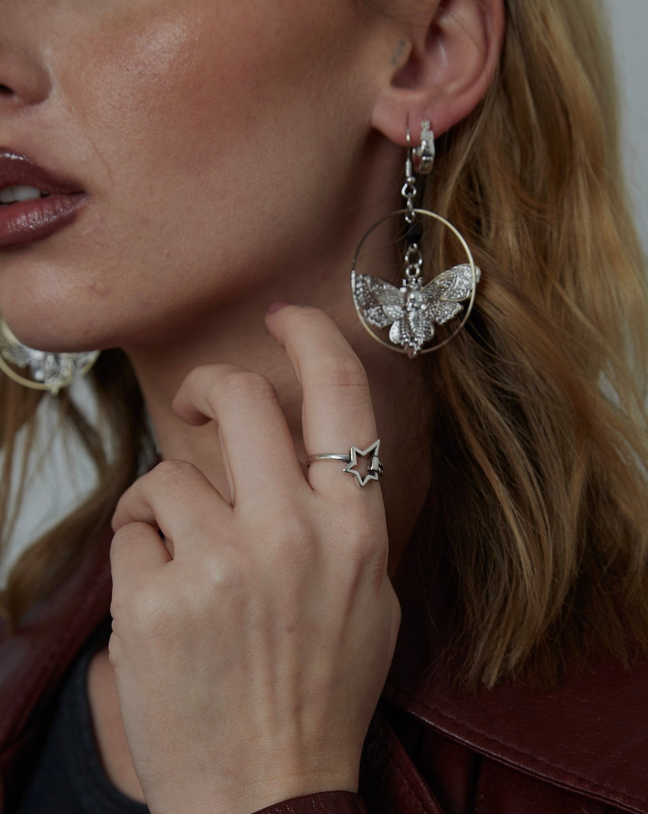 Sterling Silver Textured Star Ring