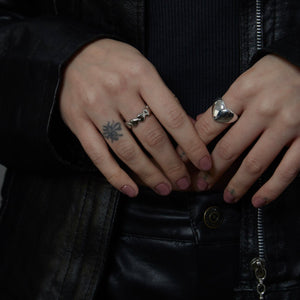 Sterling Silver Chunky Heart Ring