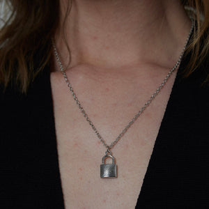 Silver Lock Necklace