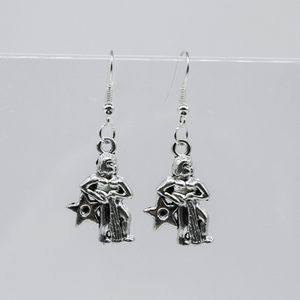 Silver Earrings With Zodiac Symbol Charm