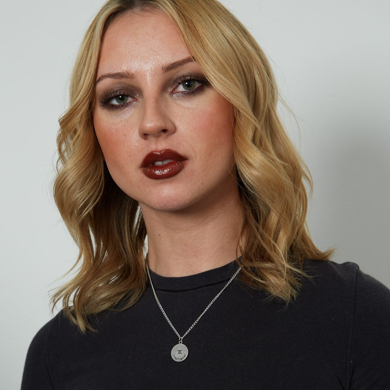 Silver Zodiac Reversible Coin Charm Necklace