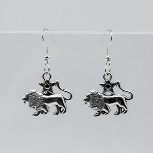 Silver Earrings With Zodiac Symbol Charm