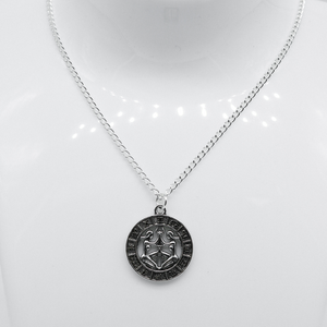 Silver Zodiac Coin Charm Necklace