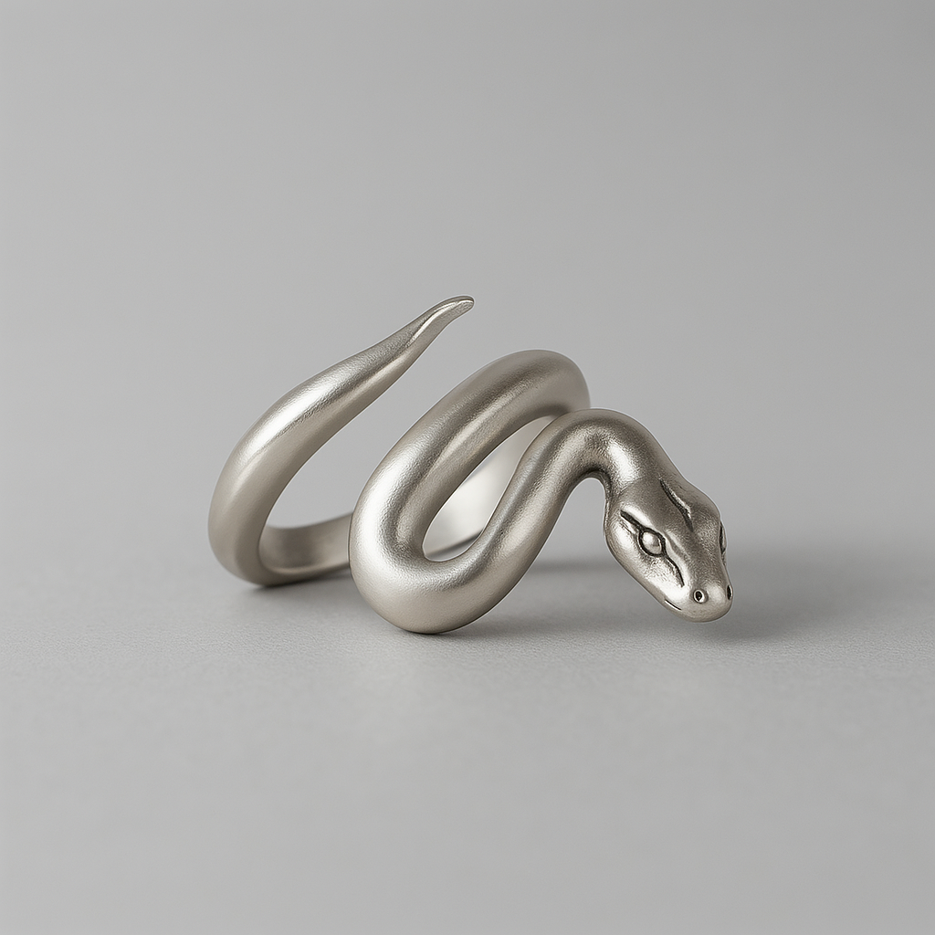 Sterling Silver Smooth Snake Ring