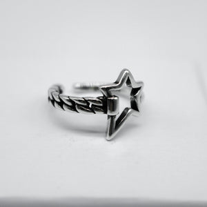 Sterling Silver Textured Star Ring