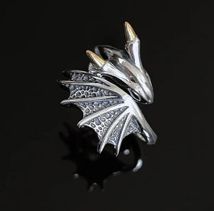 Sterling Silver Smooth Dragon Ring