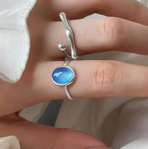 Sterling Silver Moonstone Ring