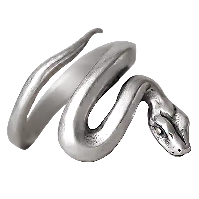Sterling Silver Smooth Snake Ring