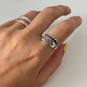 Sterling Silver Angel Wing Wrap Ring