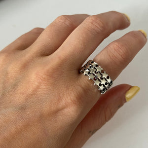 Sterling Silver Stars Band Ring