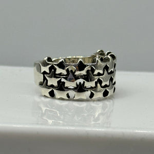 Sterling Silver Stars Band Ring