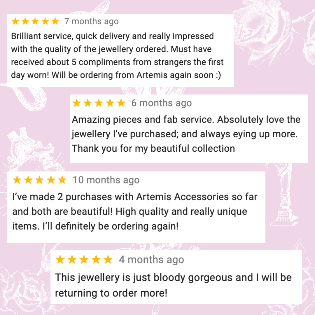 Layered Personalised Silver Gothic Charms 3 Necklace Set