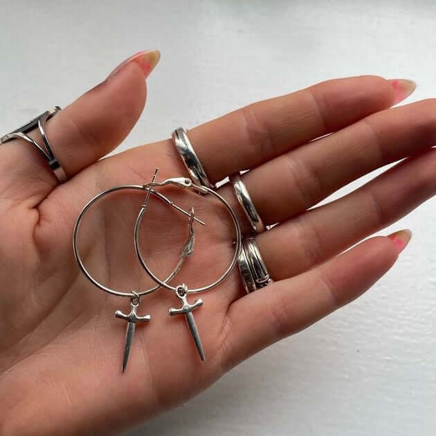 Dagger Silver Jewellery Set