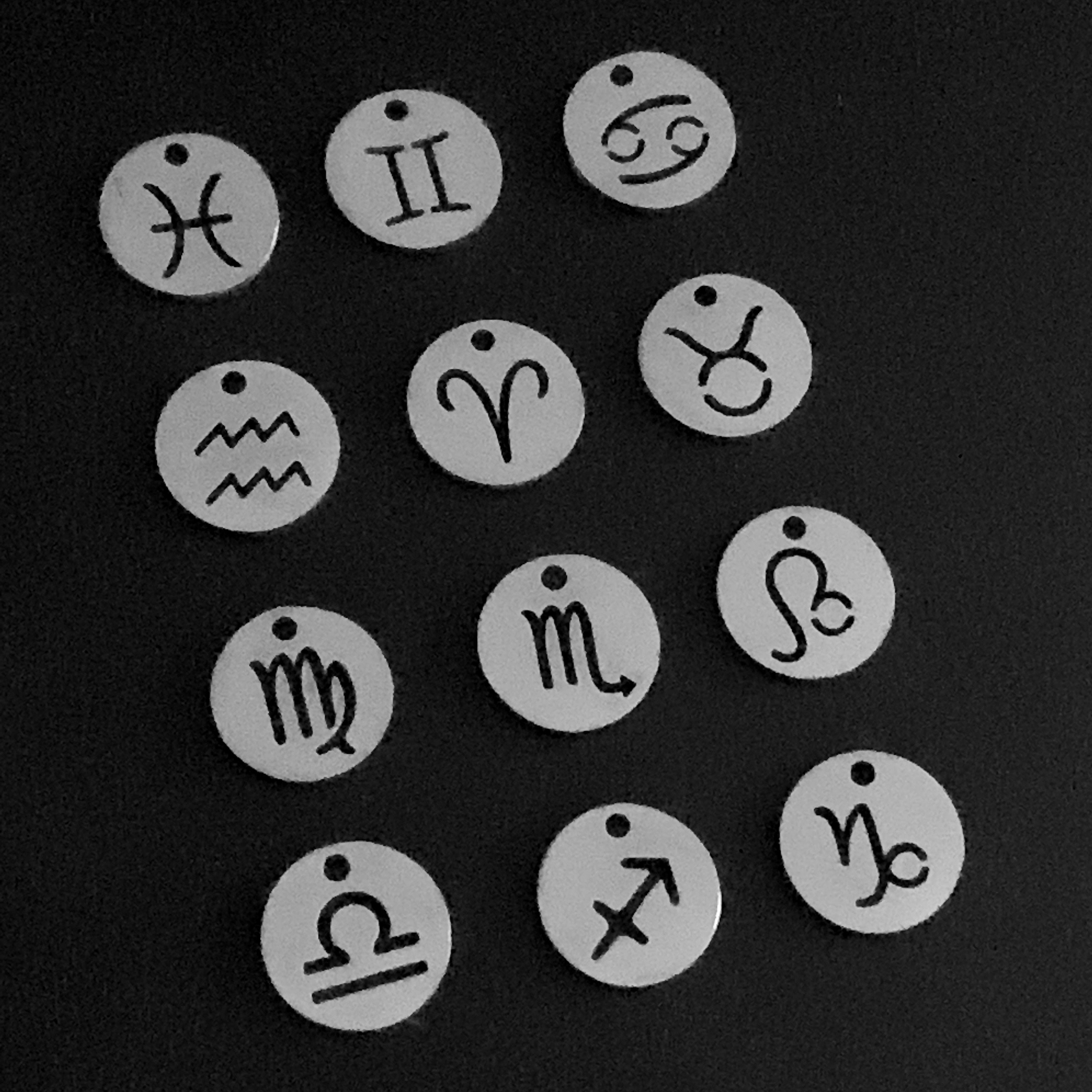 Zodiac Sign Name Silver Necklace